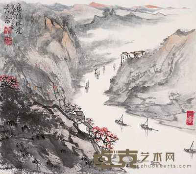 宋文治 嘉陵秋意 镜心 23×26cm
